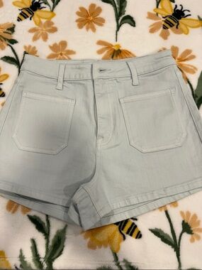 eunina Pale Blue Denim Shorts